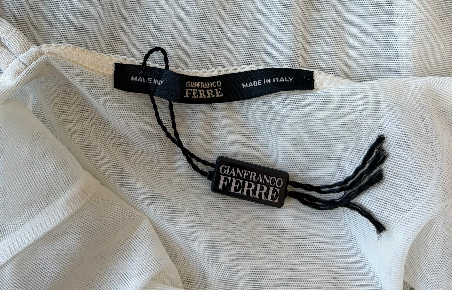 Gianfranco Ferré Ivory Sheer Bodysuit