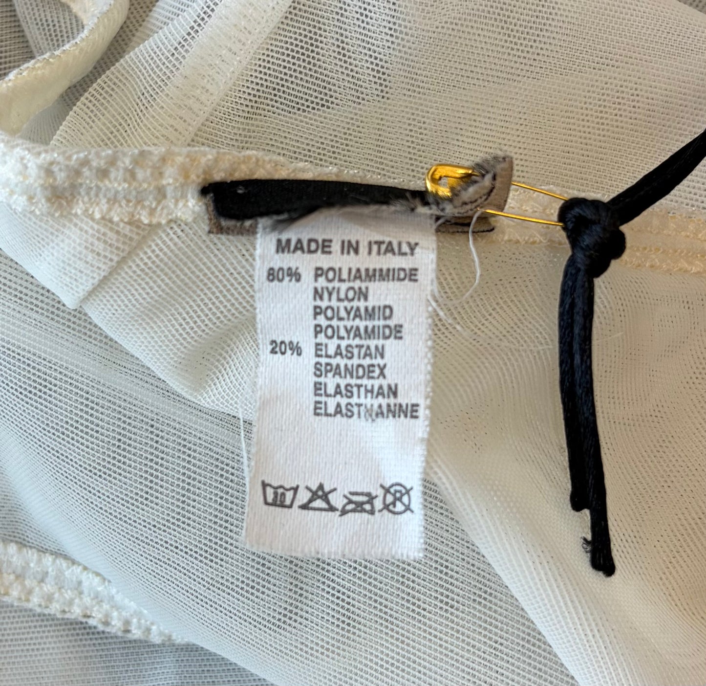 Gianfranco Ferré Ivory Sheer Bodysuit