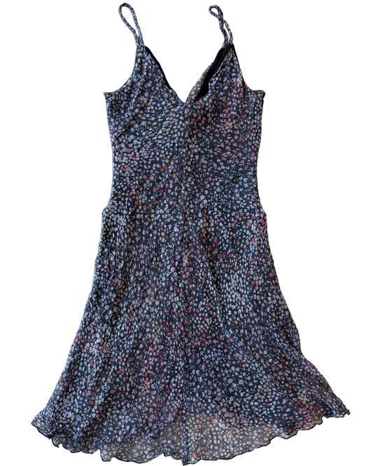 Italian Silk Floral Print Dress