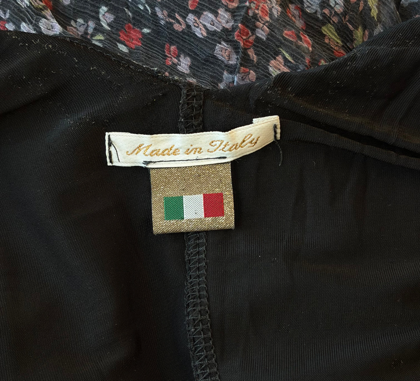 Italian Silk Floral Print Dress