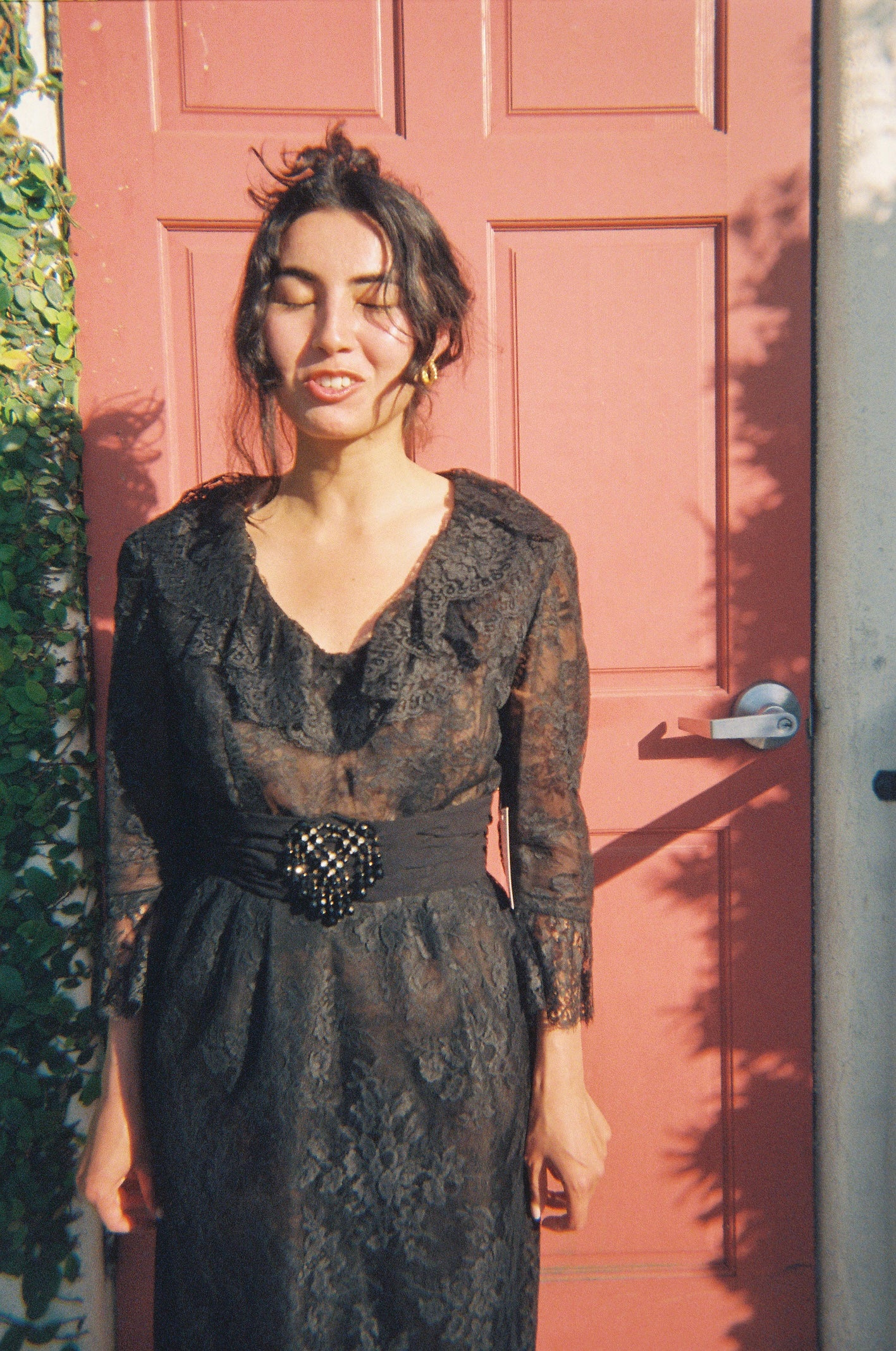 1970's Lace Vampire Dress LBD