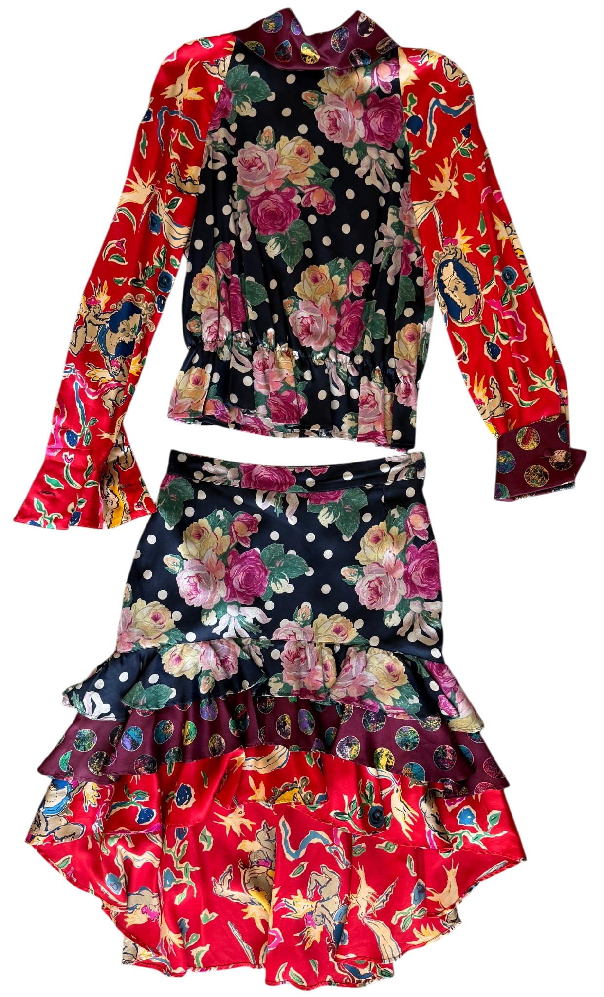 Christian Lacroix Neiman Marcus Silk Skirt Set