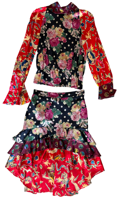 Christian Lacroix Neiman Marcus Silk Skirt Set