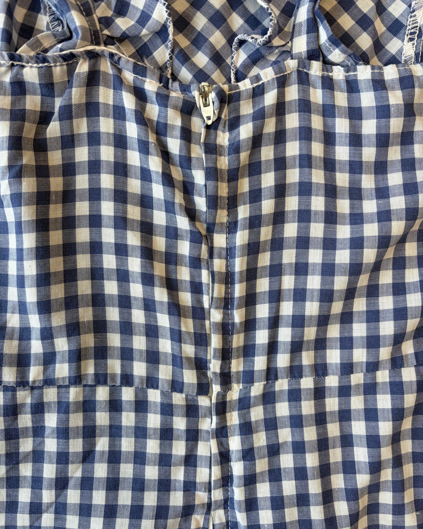 1970's Gingham Cotton Dress