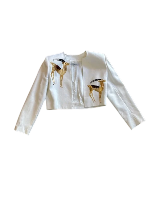 Givenchy Sequin Gazelle Cropped Jacket