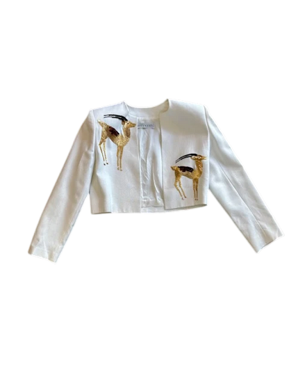 Givenchy Sequin Gazelle Cropped Jacket