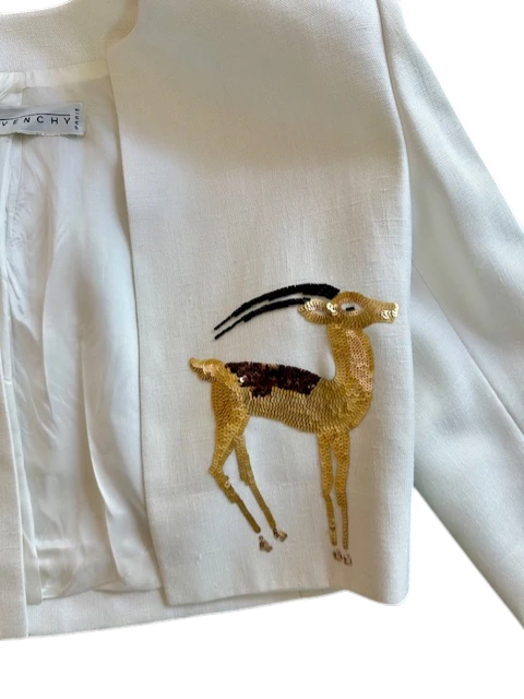 Givenchy Sequin Gazelle Cropped Jacket