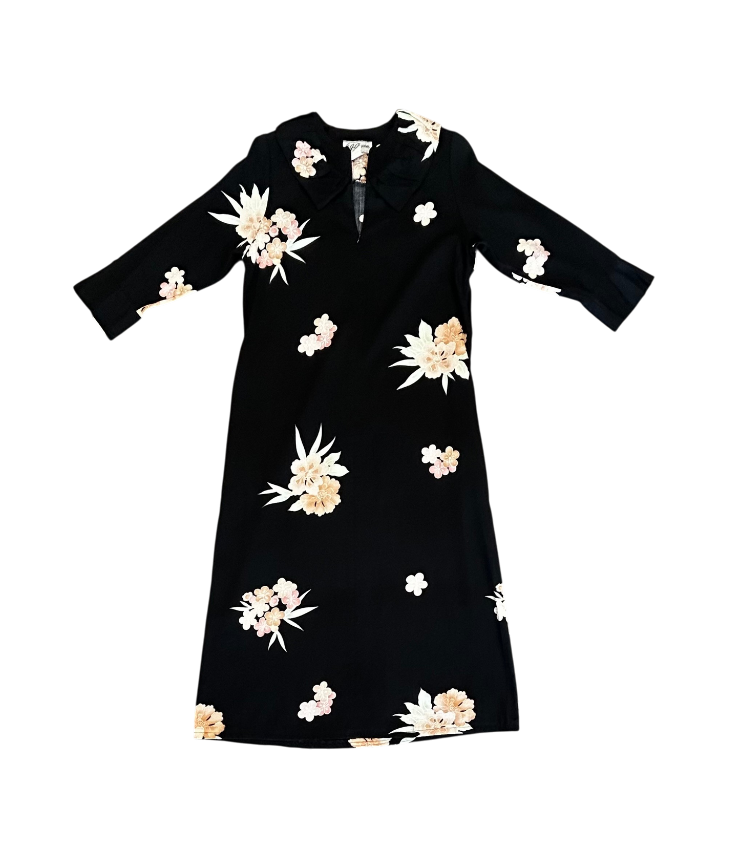 Vintage Floral Cotton Zip Dress