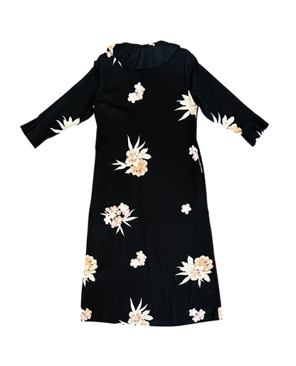Vintage Floral Cotton Zip Dress