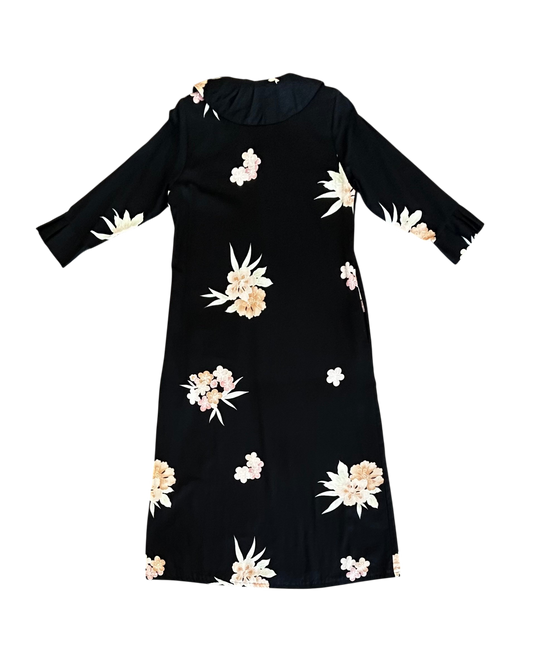 Vintage Floral Cotton Zip Dress