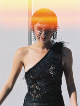 Load image into Gallery viewer, 1970&#39;s Custom Lace Gown With Feathers