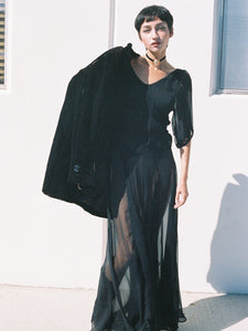 1990's Brown Silk Velvet Gucci Coat