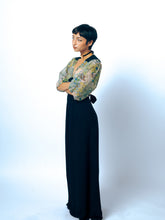 Load image into Gallery viewer, 1970&#39;s Pret-a-Porter Made in England Does the 40&#39;s Novelty Print Maxi Gown