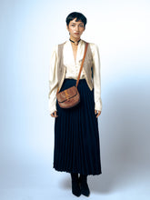 Load image into Gallery viewer, 1980/1990&#39;s Umberto Ginocchietti  Navy Blue Wool Pleated Skirt.
