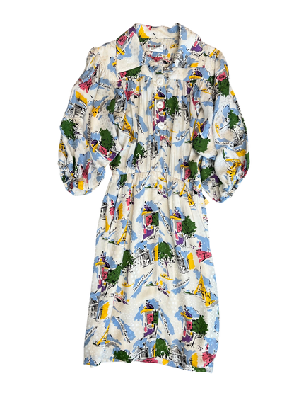 1980's Saint Laurent Silk Paris Dress