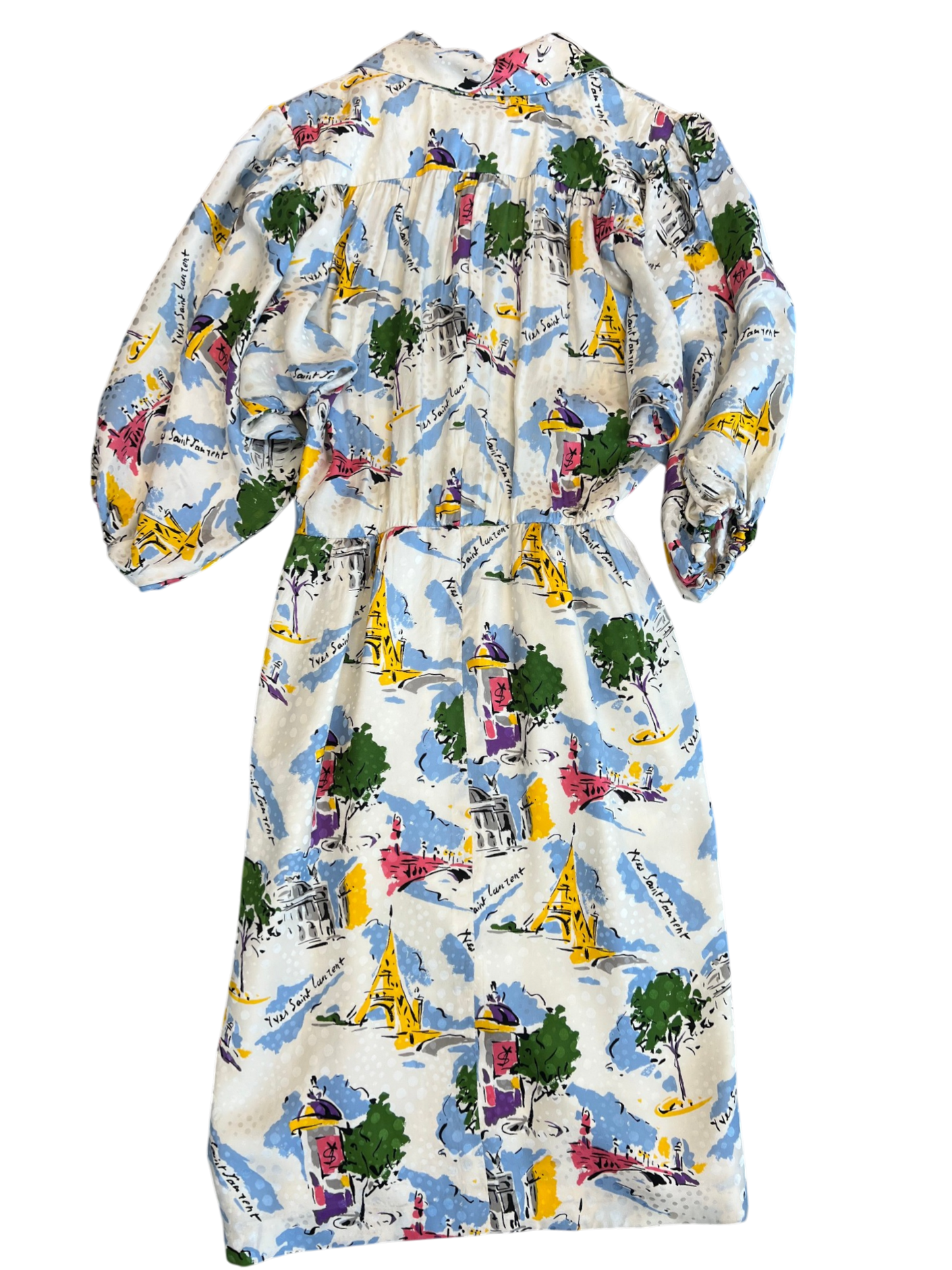 1980's Saint Laurent Silk Paris Dress