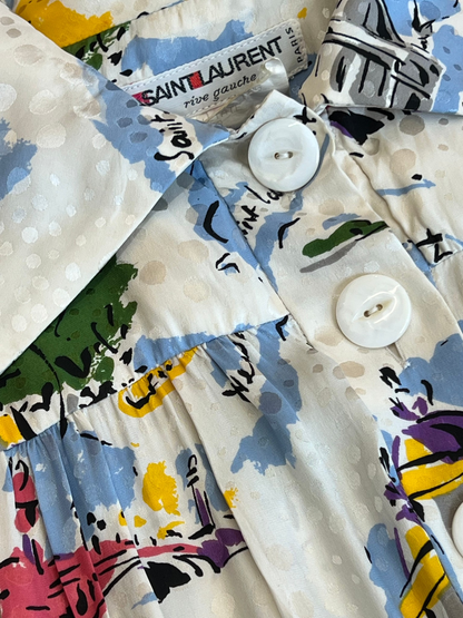 1980's Saint Laurent Silk Paris Dress