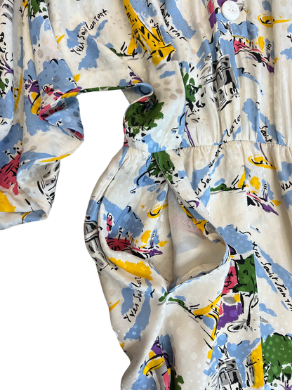 1980's Saint Laurent Silk Paris Dress
