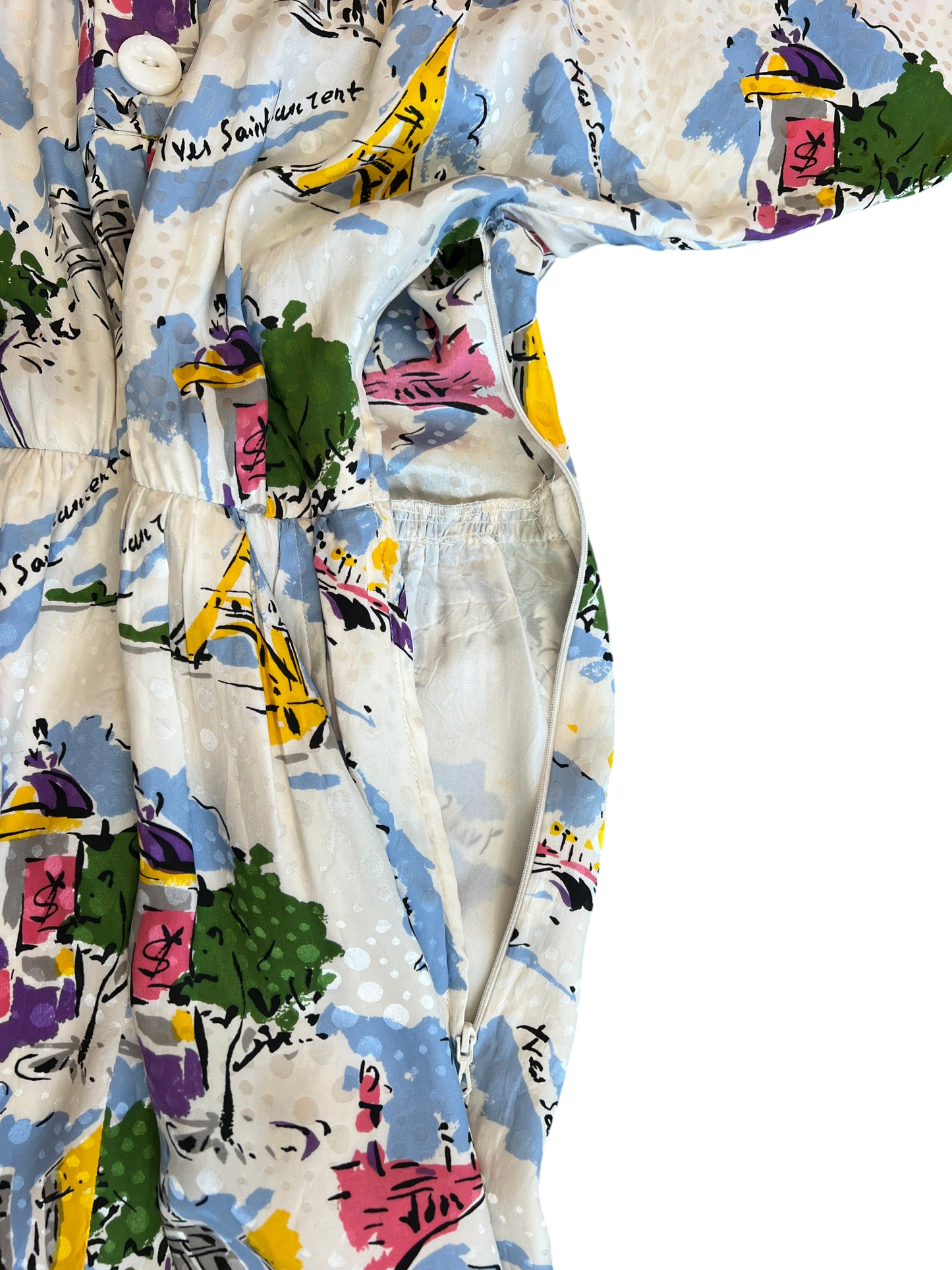 1980's Saint Laurent Silk Paris Dress