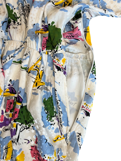 1980's Saint Laurent Silk Paris Dress