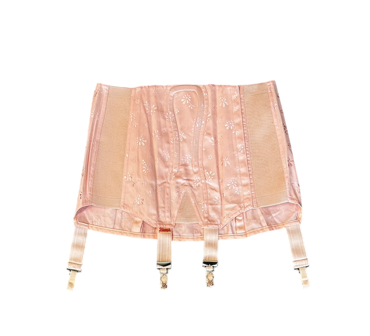 1950's Triumph Pink Jacquard Garter Belt