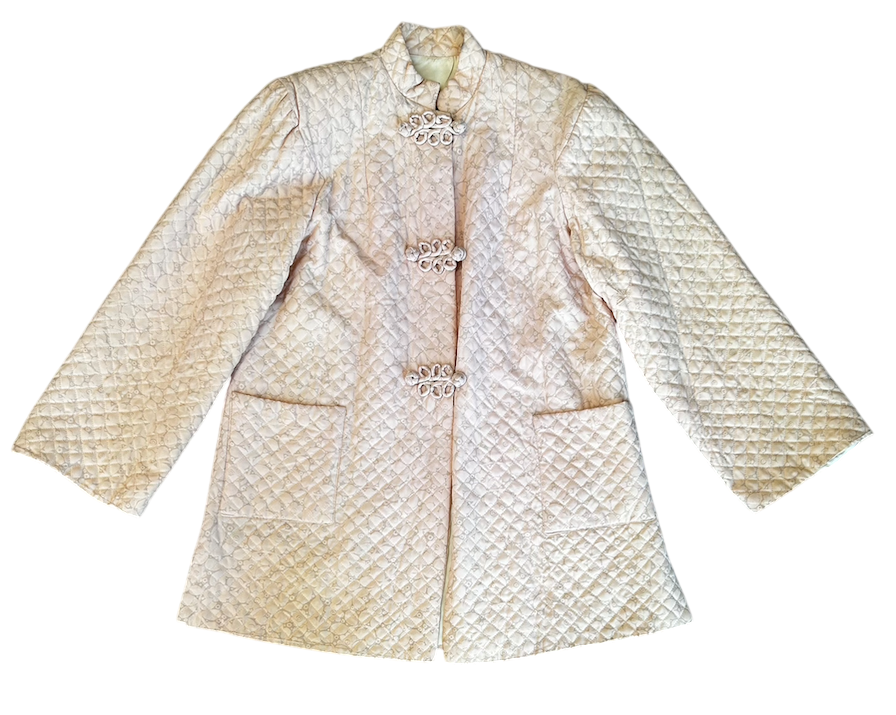 1940's Pale Pink Quilted Lounge Set