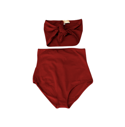 Romeo Gigli Deadstock Red Two-Piece Swimsuit