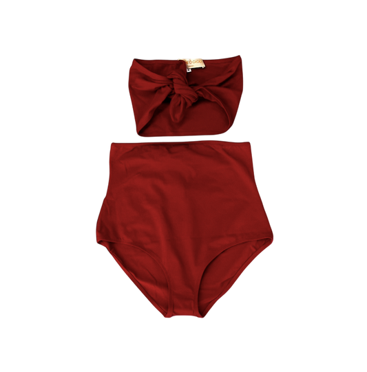 Romeo Gigli Deadstock Red Two-Piece Swimsuit