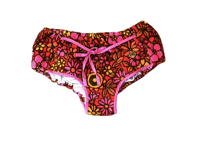 1960's Terry Cloth Floral Bikini