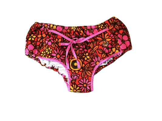 1960's Terry Cloth Floral Bikini