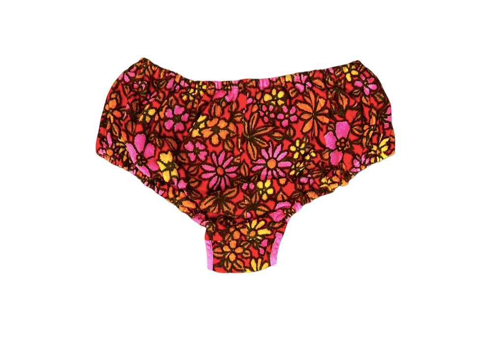 1960's Terry Cloth Floral Bikini