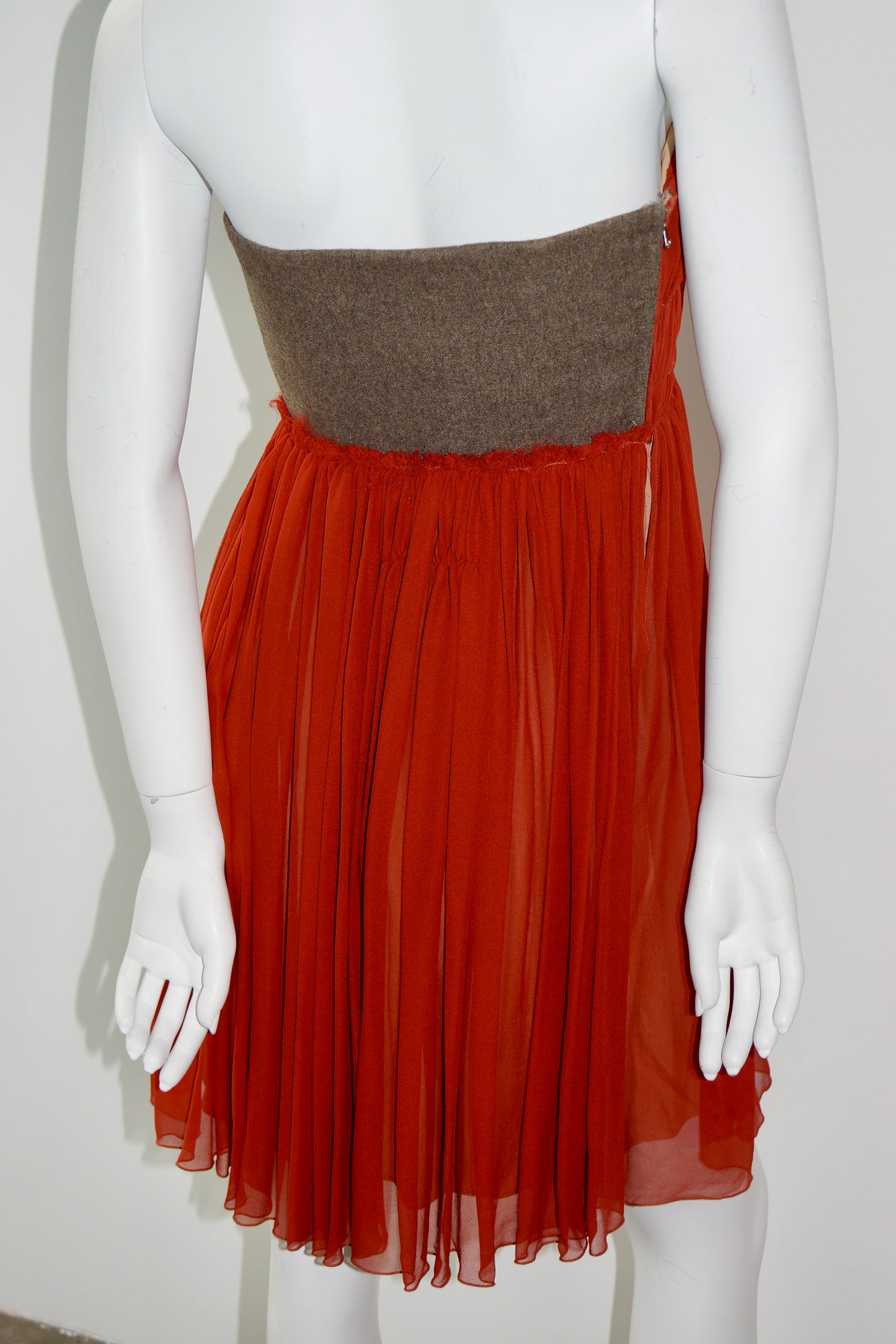 Carven Strapless Silk Mini Dress