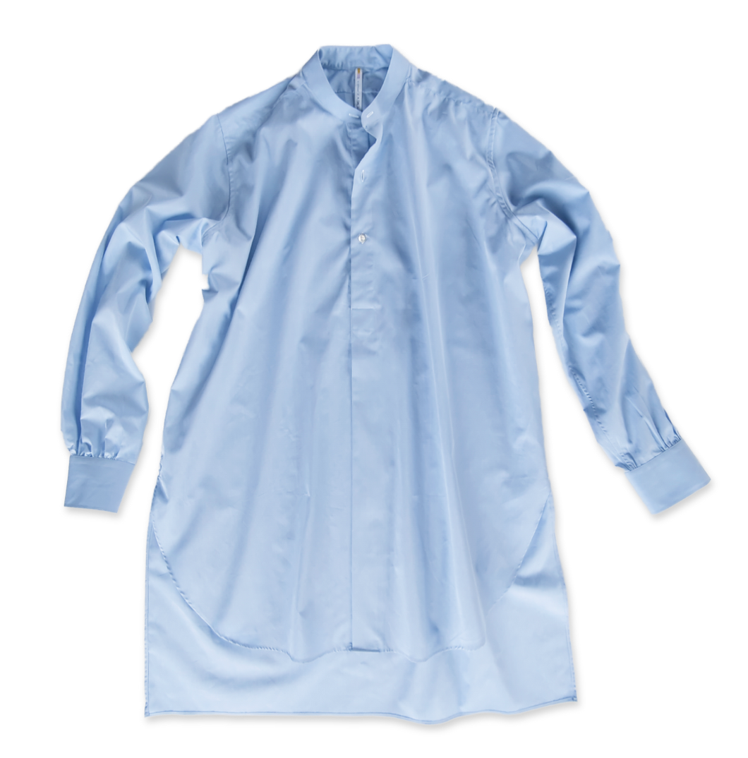 Blue End on End Pull-Over Shirt