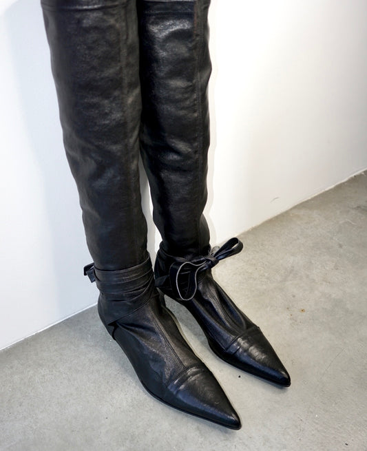Romeo Gigli Black Leather Boots