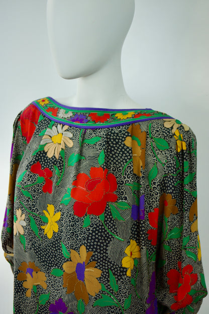 1970's Leonard Silk Dress