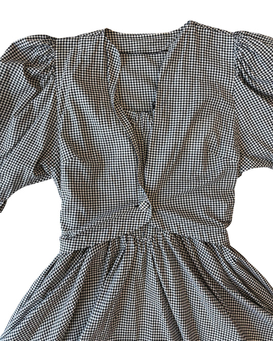 Two-Piece Gingham  Dress Set