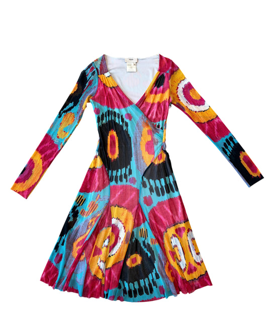 Fuzzi Printed Mesh Dress