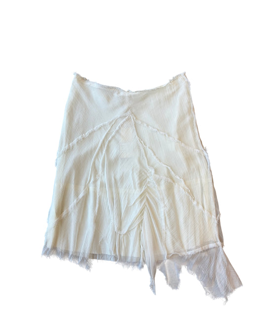 Deadstock Regene Étoilé Asymmetrical Silk Skirt