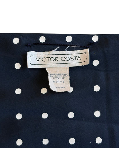 1980's Victor Costa Polka Dot Top