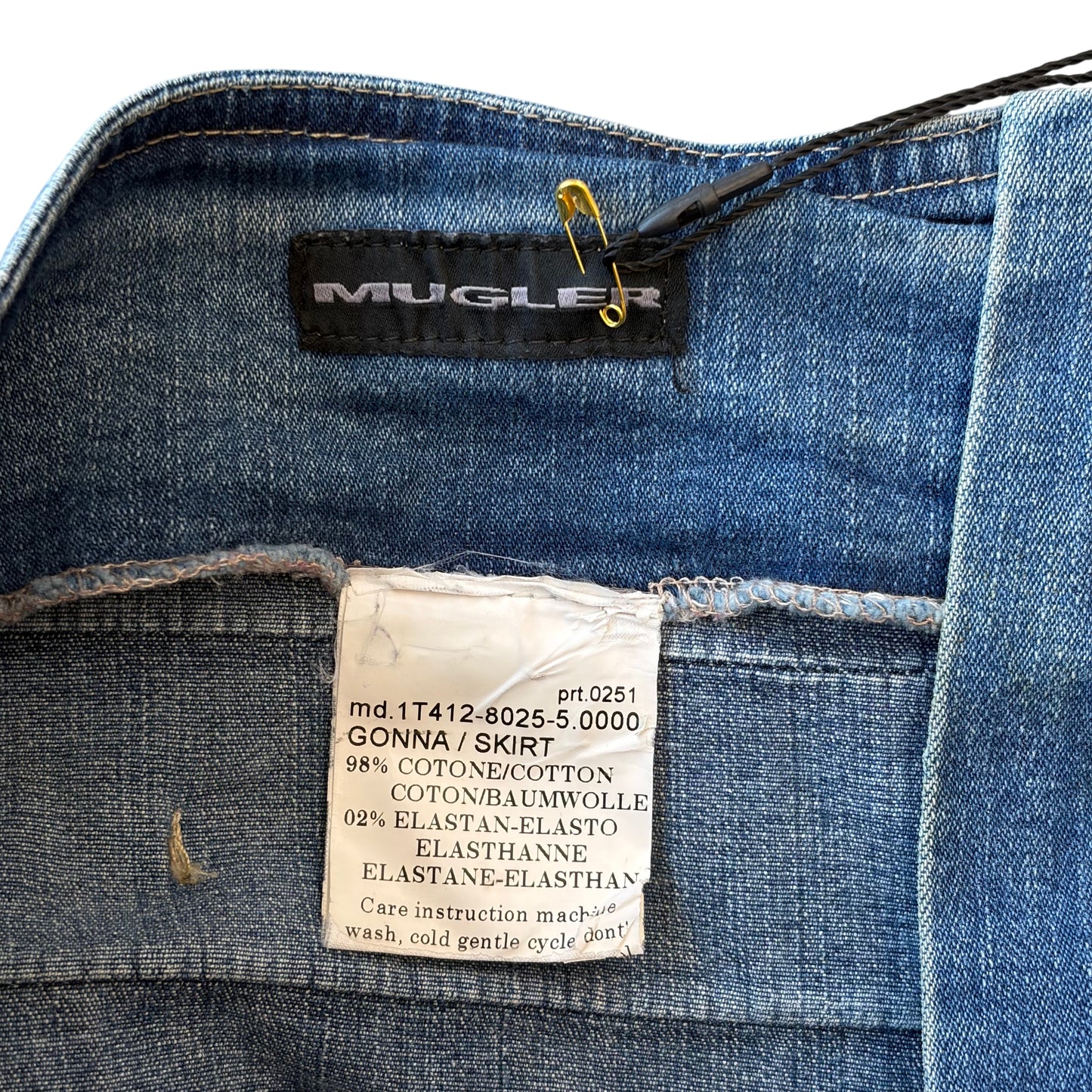 Mugler Denim Skirt