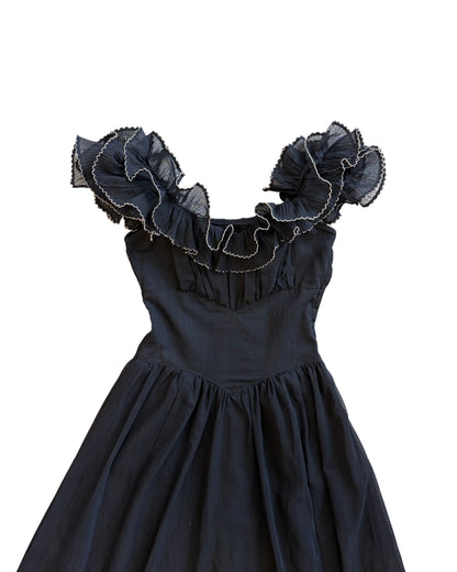 1930's Off-the-Shoulder Evening Gown