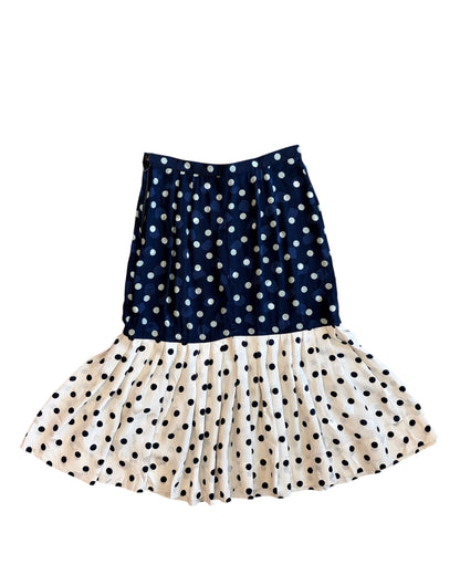 Adele Simpson Polka Dot Silk Skirt