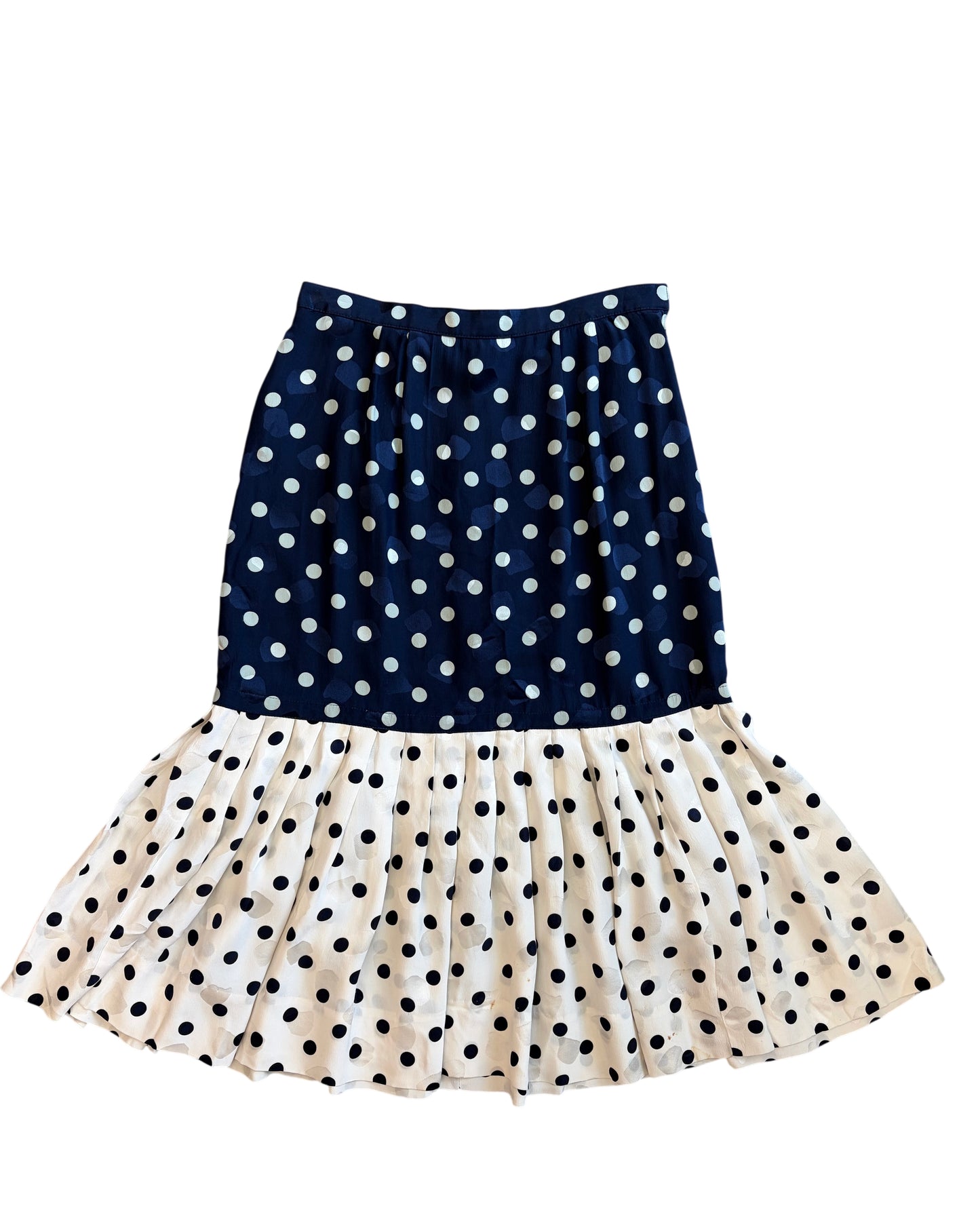 Adele Simpson Polka Dot Silk Skirt