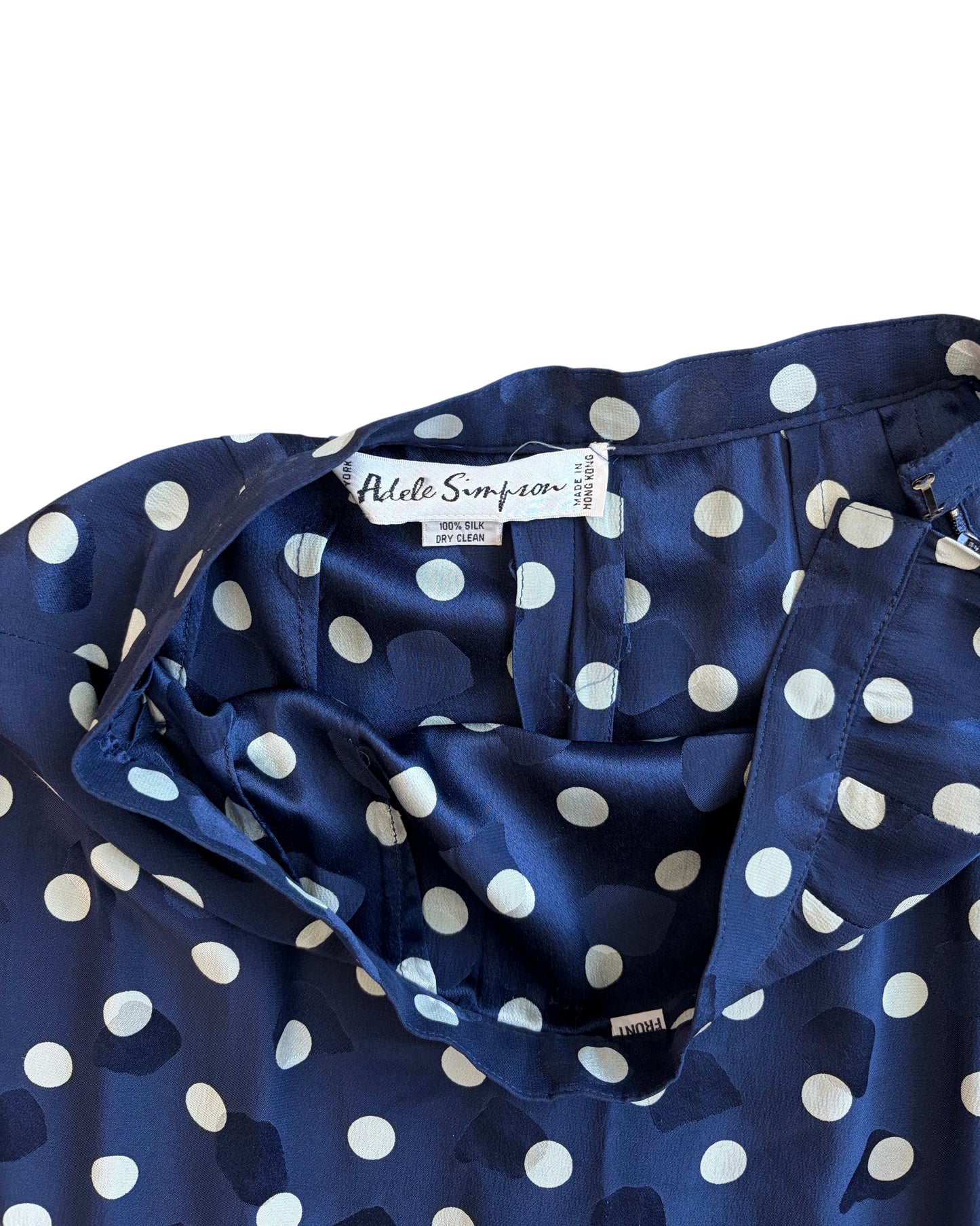 Adele Simpson Polka Dot Silk Skirt