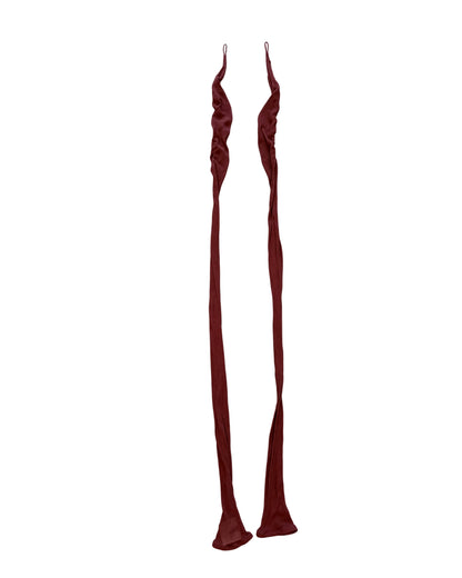 Romeo Gigli Burgundy Silk Gloves