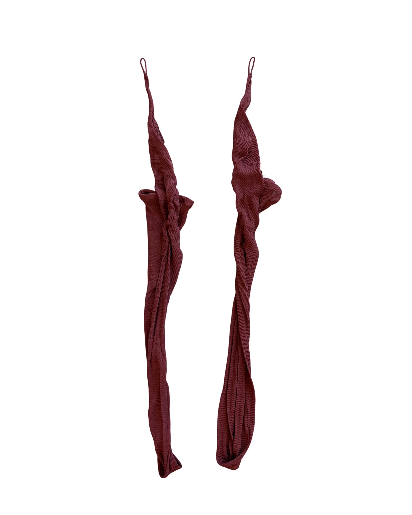 Romeo Gigli Burgundy Silk Gloves