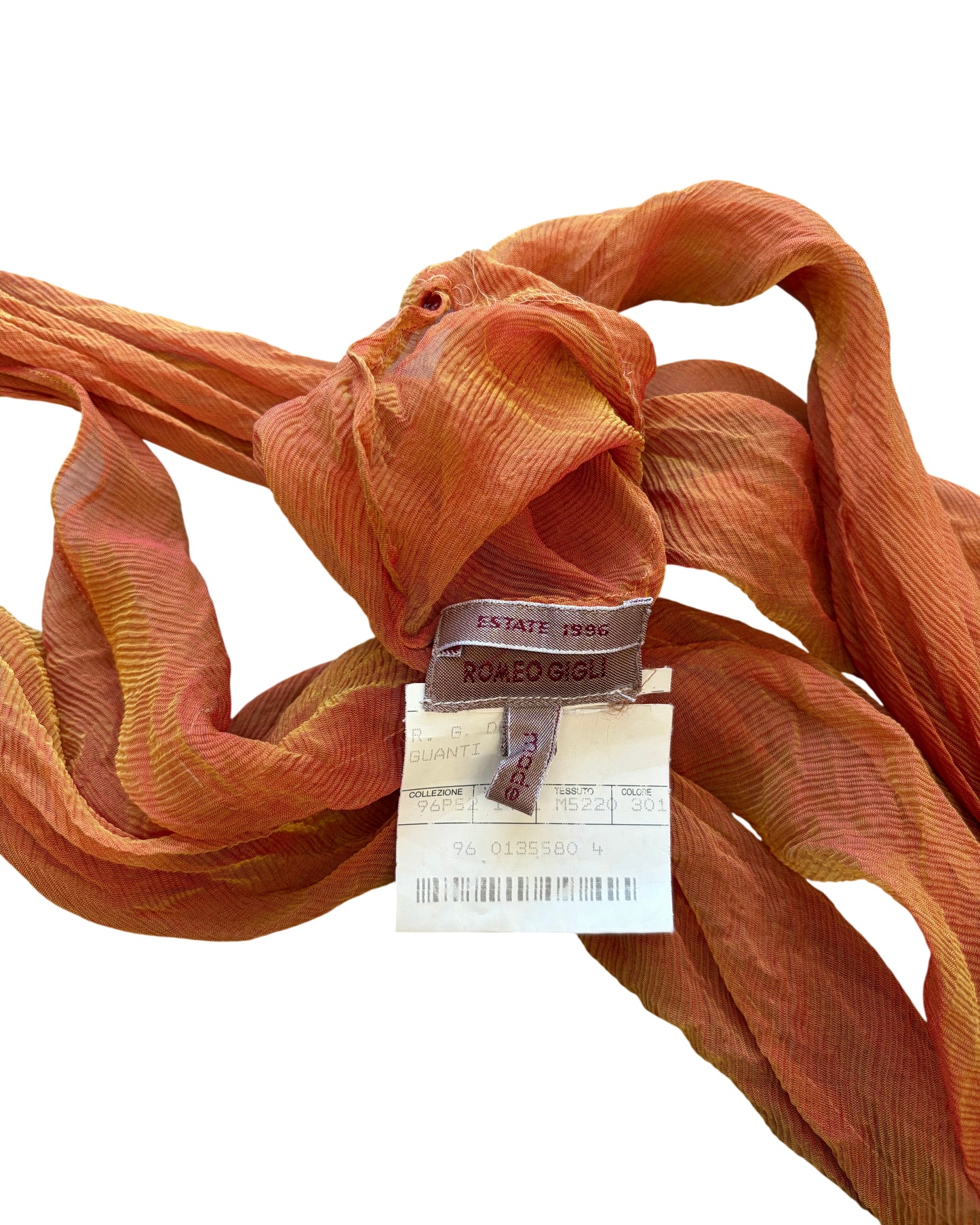 Rome Gigli Orange Silk Golves
