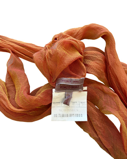 Rome Gigli Orange Silk Golves