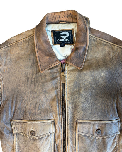 1980's Tiger Fox Leather Jacket