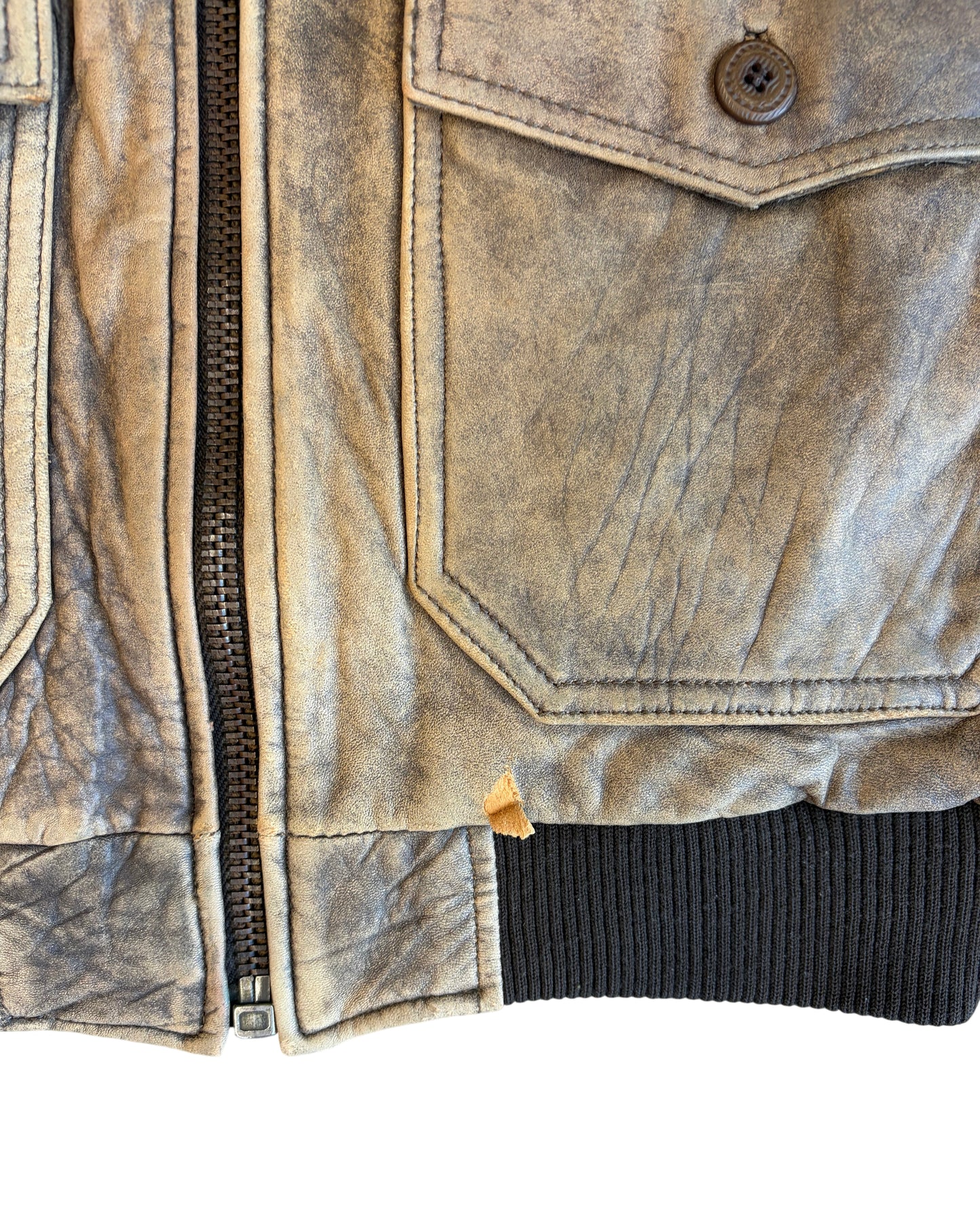 1980's Tiger Fox Leather Jacket